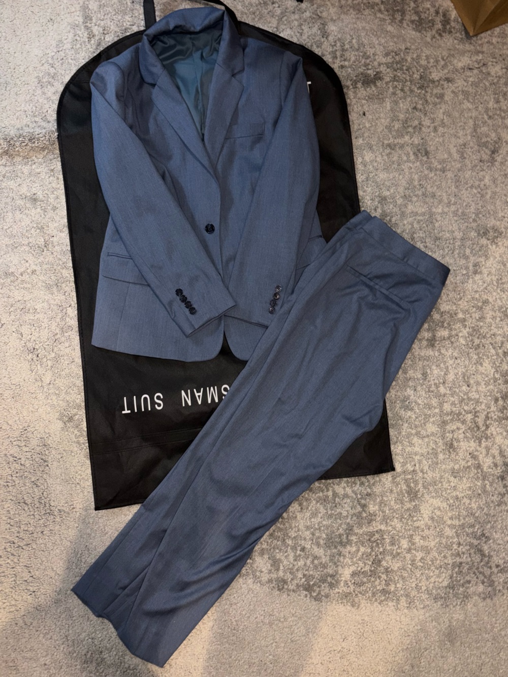 Women's Blue Two-Piece Suit Jacket & Pants